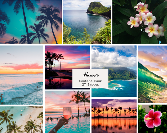Hawaii Content Images Bank - 27 Images with PLR