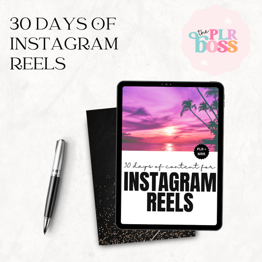 Instagram Reel Guide - 30 days of reels, captions, and stories with PLR